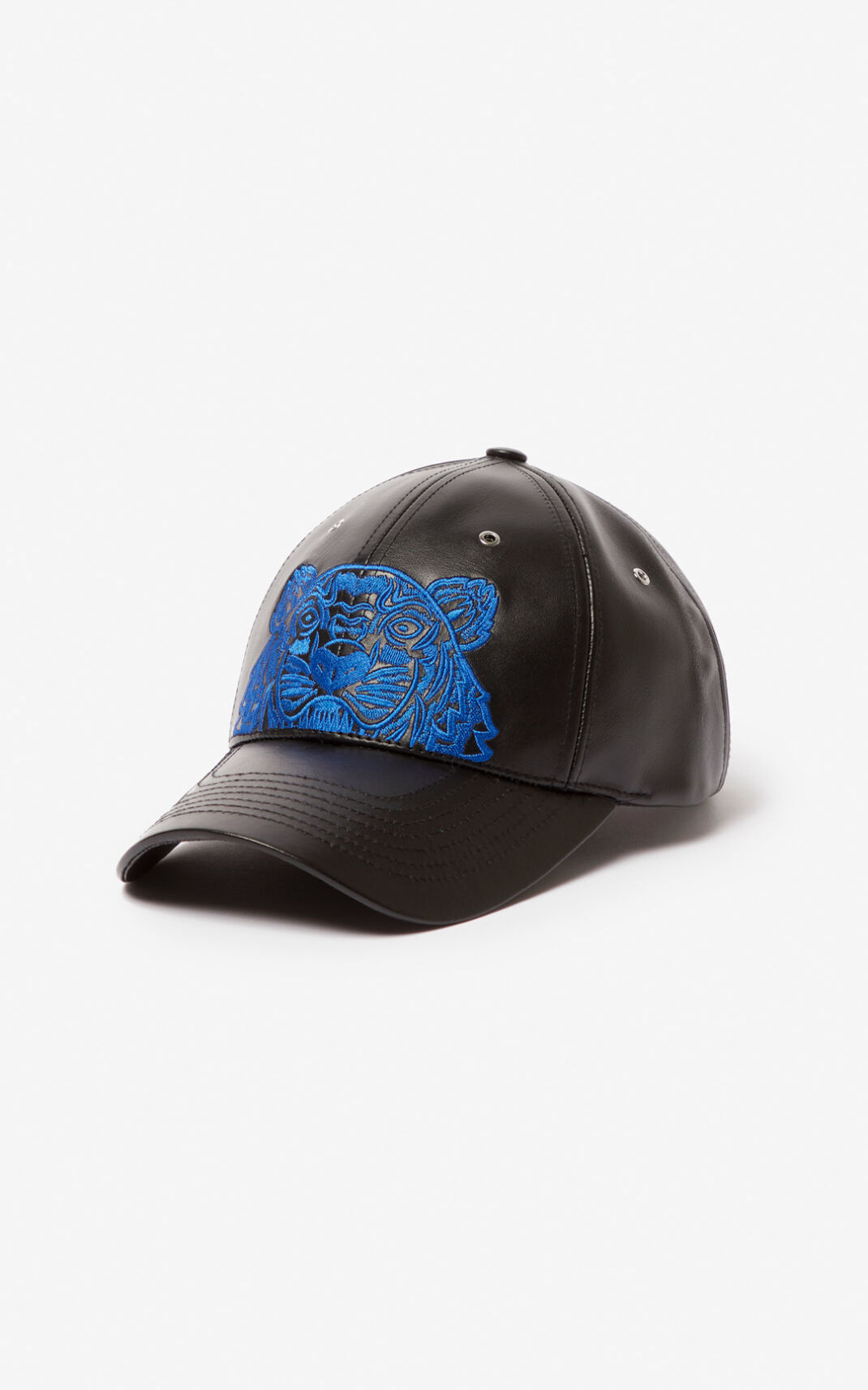 Kenzo Tiger leather Cap Black For Mens 7261NMSZH